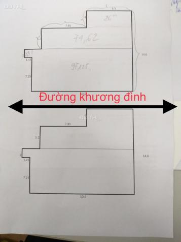 Chính chủ bán đất mặt đường Khương Đình, DT 190m2, MT 6,5m cách đường Nguyễn Trãi 300m 12740762