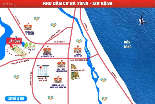 Bán đất Bá Tùng mở rộng, Hòa Quý, ven sông, bên cạnh Hòa Xuân, gần bệnh viện quốc tế, đối diện chợ 12763144