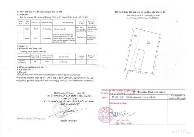 Chỉ 60 tr/m2 sở hữu 1245m2 mặt phố Vũ Tông Phan, quá rẻ tại Thanh Xuân, đầu tư hái ra tiền 12765466