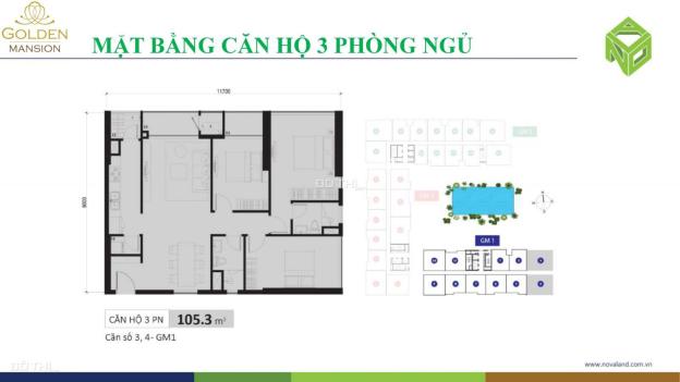 Chủ nhà đi Mỹ cần bán CH Novaland Phú Nhuận, DT rộng 105m2, tầng thấp, căn góc, giá chỉ 4.8 tỷ 12765733