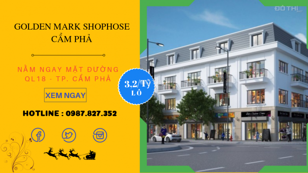 Chỉ 3.2 tỷ/lô shophouse đã xây thô dự án shophouse Golden Mark Cẩm Phả, Quảng Ninh 12579409