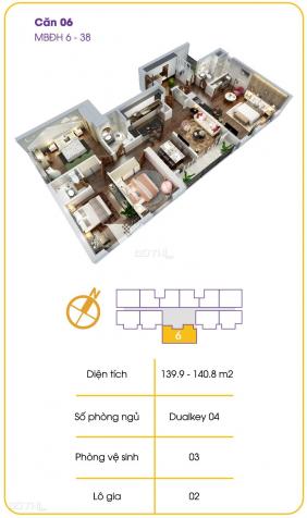 Bán căn hộ chung cư 4 phòng ngủ, full đồ, diện tích 140m2 giá 3.3 tỷ - Chỉ cần 25% vào ở 12773481