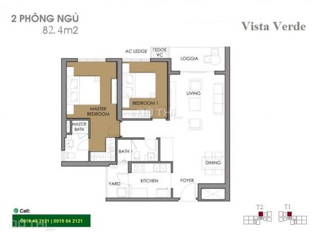 Bán căn hộ tầng cao tại Vista Verde 2PN Block T2 12774602
