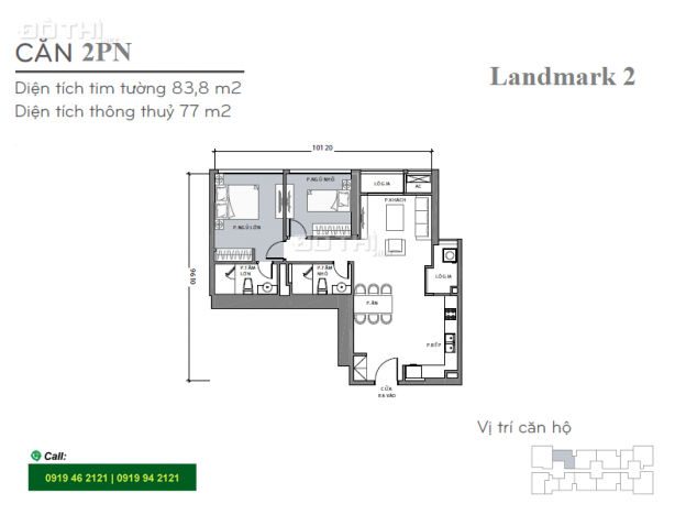 Cần bán căn hộ tại Vinhomes Landmark 2 view đẹp với 2 PN 12774652