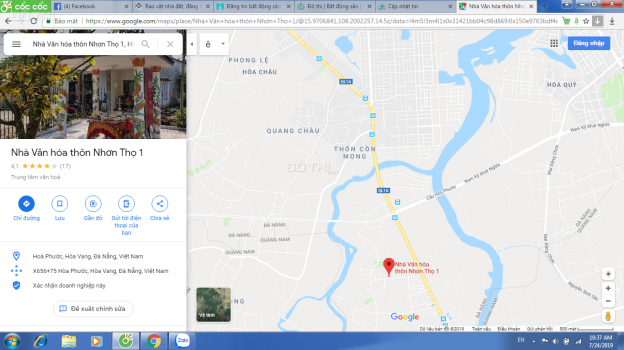 Bán lô đất thôn Nhơn Thọ 1, xã Hòa Phước, vị trí quá đẹp kiệt ô tô vào lọt 12776528