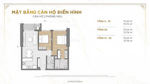 Hot, mở bán căn hộ The Palace Residence 2PN, 75m2, mặt tiền Xa Lộ Hà Nội, Q2 12783326
