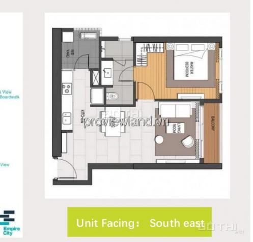 Bán căn hộ Empire City Quận 2, 1 phòng ngủ, 64m2, view rất đẹp 12784917