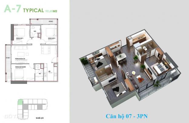 Bán căn hộ CC tại phố Trần Bình, P. Mỹ Đình 2, Nam Từ Liêm, Hà Nội diện tích 55m2, giá 1.4 tỷ 12790285