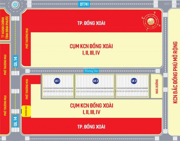 Đất nền Đồng Xoài, Bình Phước giá chỉ 520 tr/nền, cạnh dự án Cát Tường Phú Hưng, lh: 0969663615 12791686