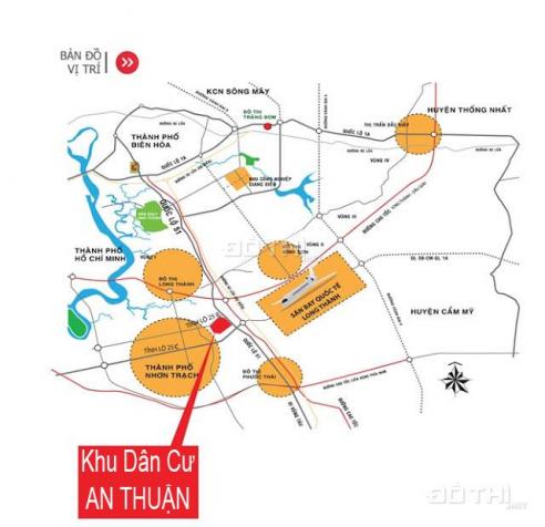 KDC An Thuan Cần bán 2 lô đất góc khu phố thương mại Long Thành Đồng Nai, giá 3,5 tỷ 1328772