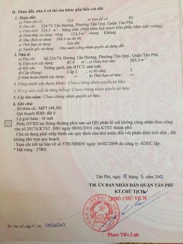 Bán nhà mặt tiền nội bộ Võ Công Tồn, 5mx25m, giá: 12 tỷ, P. Tân Quý, Q. Tân Phú 12794747
