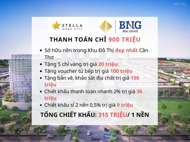 Bán đất tại dự án Stella Mega City, Bình Thủy, Cần Thơ diện tích 100m2, giá 20 triệu/m2 12795726