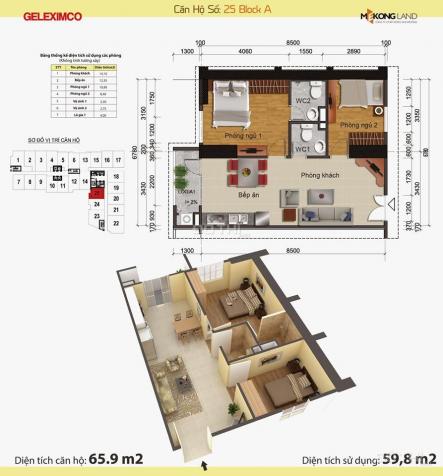 Phá giá thị trường, chính chủ bán gấp căn hộ 66m2, 2 PN, tòa A Gemek 1, giá siêu rẻ 1.05 tỷ 12796249