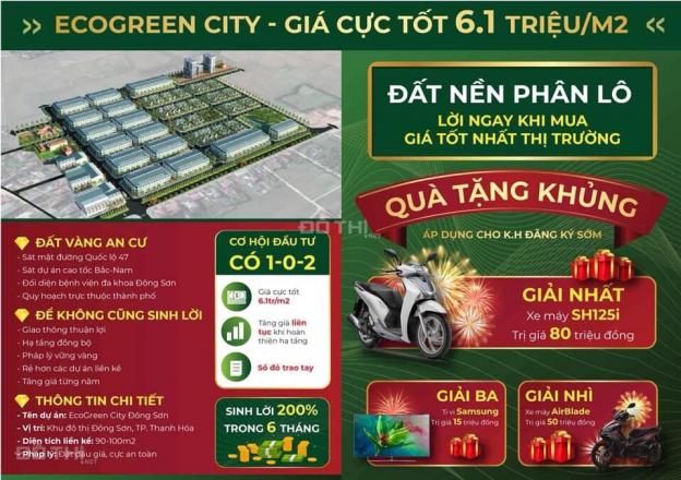 Tặng ngay 2 cây vàng khi mua đất nền Đông Sơn, Thanh Hóa. LH: 0973236561 12803049