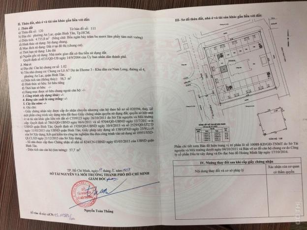 Gia đình định cư Mỹ bán gấp căn hộ Ehome 3 tại Bình Tân, lh chính chủ 12779188