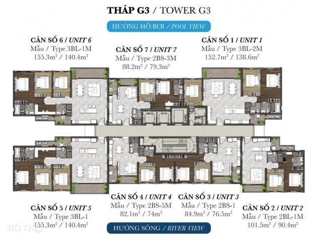 Palm Garden những căn 3 PN tầng thấp view hồ bơi cuối cùng giá gốc CĐT, LH Tân 0929 182 902 12813327