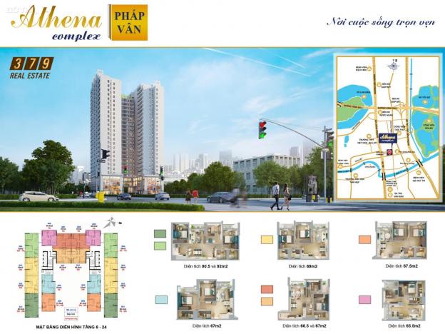 Bán căn hộ chung cư tại dự án Athena Complex Pháp Vân, Hoàng Mai, Hà Nội, DT 69m2, giá bán 18 Tr/m2 12814146
