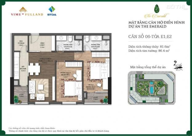 Cần bán căn 80.6m2 chung cư The Emerald CT8 Đình Thôn, Mỹ Đình, 2.6 tỷ 12819777