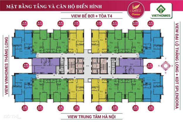 Bán CC Thăng Long Capital, từ 1,2 tỷ/căn, tặng ngay 15 - 45tr. DT 62 - 97m2, CK 3-5%, LH 0965965046 12824050