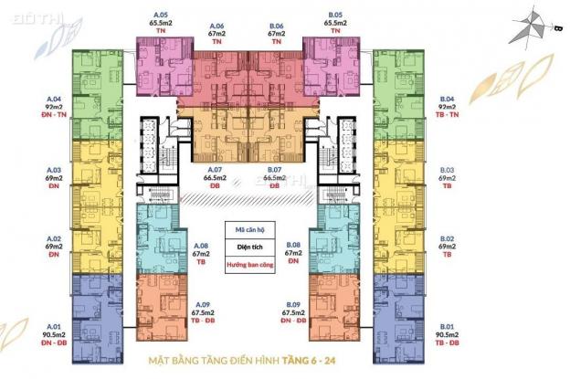 Bán căn hộ chung cư tại dự án Athena Complex Pháp Vân, Hoàng Mai, Hà Nội, DT 69m2, giá 1,2 tỷ 12824300