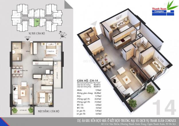 Chung cư Thanh Xuân Complex 24T3 Hapulico bảng hàng CĐT đóng 50% nhận nhà ngay, full nội thất 12825337