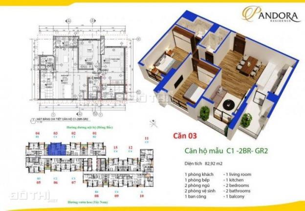 Chính chủ bán cắt lỗ suất ưu tiên CH Pandora Thanh Xuân 2 PN, 81m2 chỉ 2.2 tỷ, rẻ hơn thị trường 12827337