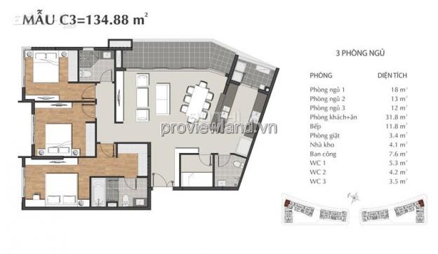 Bán căn hộ Sarimi, thuộc dự án Sala, 3PN, 135m2, full nội thất 12827282