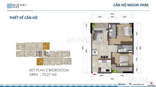 Căn hộ Mizuki Park 2PN, 2WC, 72m2, chỉ 2.22 tỷ, hoàn thiện, view hồ bơi, T12 nhận nhà. 0943352339 12828839