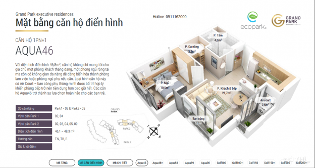 Bán cắt lỗ căn hộ Aqua Bay Sky Residences, 58m2, giá 1.27 tỷ 12832422