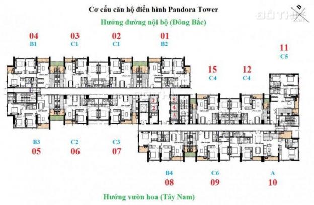 Mở bán 3 tầng đẹp nhất dự án Pandora Tower 53 Triều Khúc, căn 3PN, 2 vệ sinh, 100m2. LH 0936868983 12852768