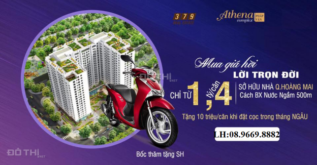 Bán chung cư Athena Complex Pháp Vân 67m2, full nội thất liền tường 12855989