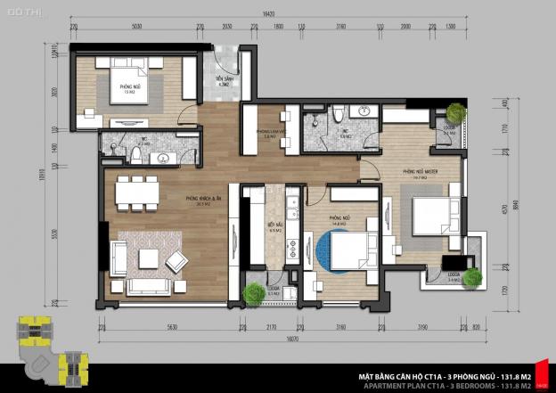 Bán căn hộ 3 phòng ngủ, tầng 14 tòa CT1B dự án Iris Garden, diện tích 132m2, giá 4.3 tỷ 12860670