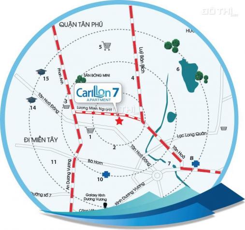 Bán căn hộ 2PN Carillon 7 Tân Phú, trả 30% ký HĐMB, giá 2,3 tỷ, liên hệ 0939 810 704 12862991