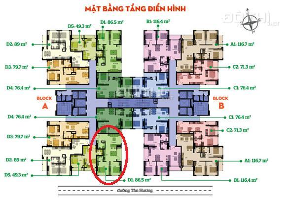 Cần tiền bán gấp căn góc 86.5m2 dự án Tân Hương Tower 12870249