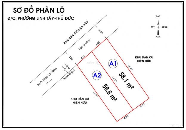 Bán đất tại đường 7, Phường Linh Tây, Thủ Đức, Hồ Chí Minh, diện tích 58m2, giá 58 triệu/m2 12879379