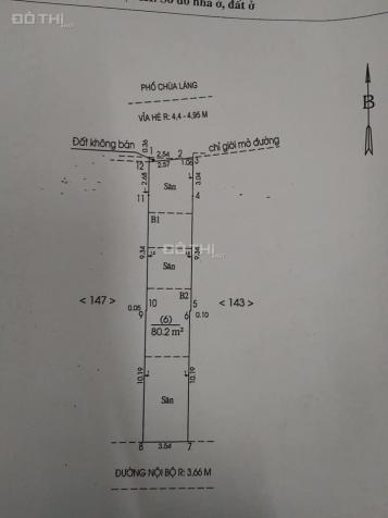 Nhà phố Chùa Láng 1 mặt phố, 1 mặt ngõ ôtô, dt 80m2, 4 tầng, mt 3,6m, giá 23 tỷ 12881352