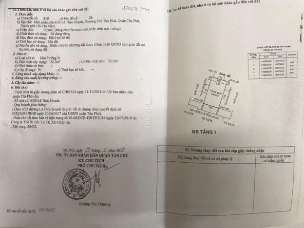 Bán đất HXH 6/20 Lê Thúc Hoạch, P. Phú Thọ Hòa, Q. Tân Phú, TP. HCM 12814943