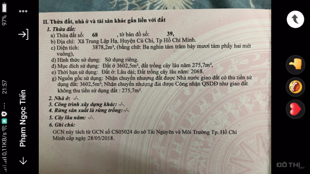 Quá rẻ, bán đất thổ cư đường 6m, Trung Lập Hạ, Củ Chi, DT 3878m2, giá chỉ 12.5 tỷ 12888291