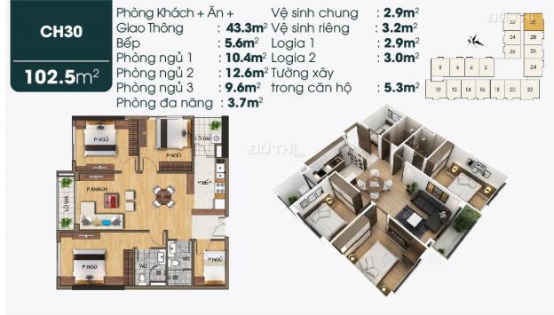 Bán suất ngoại giao giảm 400tr cho 2 căn hộ góc 103m2 dự án cao cấp mặt phố Sài Đồng, Long Biên 12894119
