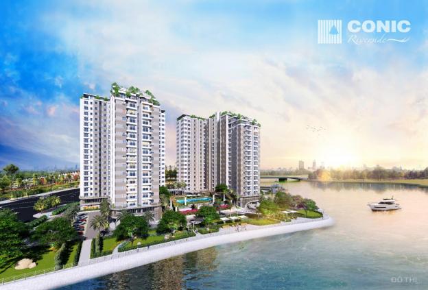 Penthouse Conic, MT Tạ Quang Bửu, 120m2 + 45m2 sân vườn, view sông 3 PN. Giá CĐT, LH 0906.848.880 12894559