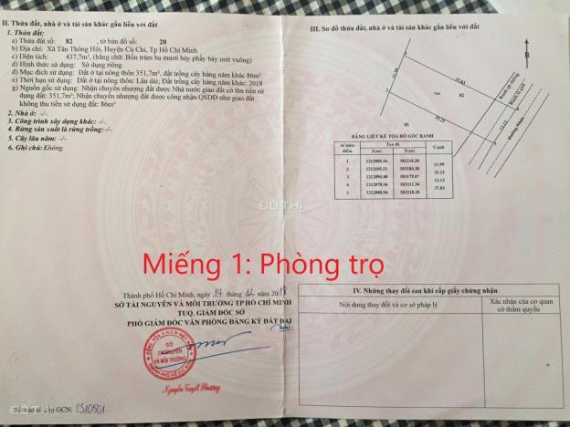 Cần bán 2 miếng đất tại Củ Chi mặt tiền đường nhựa, quy hoạch khu dân cư tại xã Tân Thông Hội 12904730