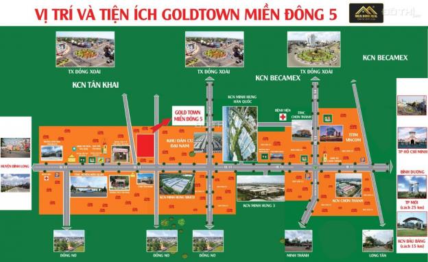 Đất nền dự án khu đô thị Gold Town 5, vị trí đẹp 2 MT đường, chỉ 400tr 12914923