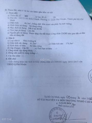 Chính chủ cần bán nhà tại đường Hồ Biểu Chánh, Phường 11, quận Phú Nhuận dt 171m2 vuông vức, 9.7 tỷ 12915822