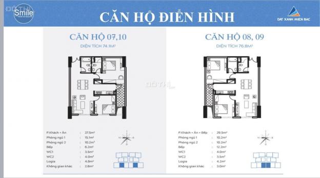 Bán căn hộ chung cư Smile Building, Hoàng Mai, Hà Nội, diện tích 86.1m2, giá 2.051 tỷ 12943692