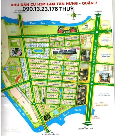 Chủ thiện chí bán nền 5x20m đường D1 KDC Him Lam Kênh Tẻ Quận 7 giá 209tr/m2, SĐT 090.13.23.176 12943986