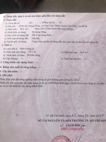 Bán nhà sổ hồng riêng đường Phạm Thị Giây, xã Thới Tam Thôn, Hóc môn đúc một trệt, một lầu 12945355