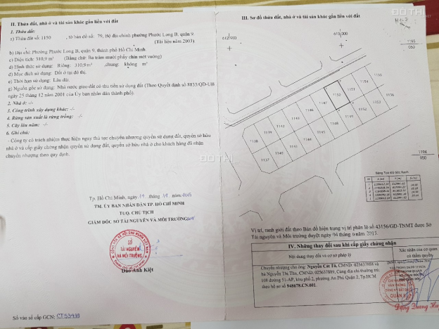 Bán đất nền dự án khu biệt thự Phú Nhuận, phường Phước Long B, quận 9, giá tốt 12955295