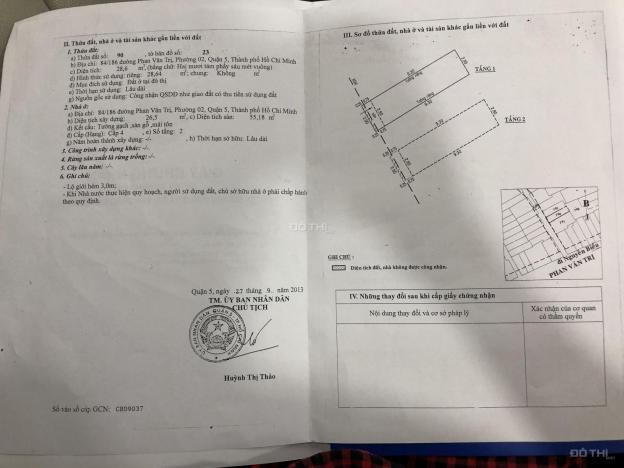 Nhà chính chủ Phan Văn Trị, P. 2, Q. 5 chỉ cách mặt tiền 1 căn nhà. 5 tỷ 12958825