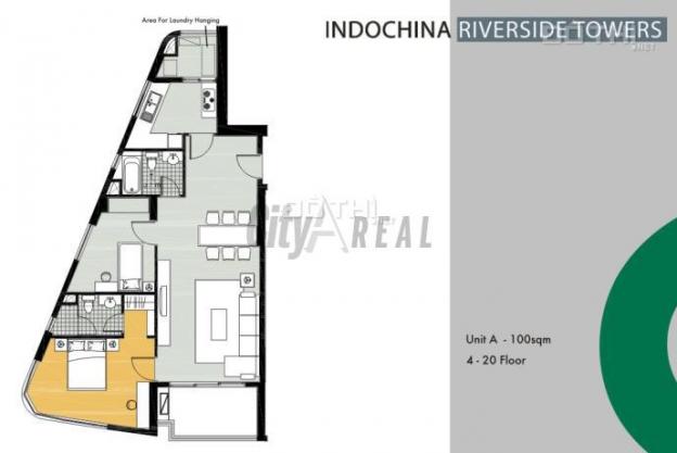 Bán căn hộ tầng thấp tại tòa nhà Indochina Riverside Towers mặt tiền đường Bạch Đằng 12903565