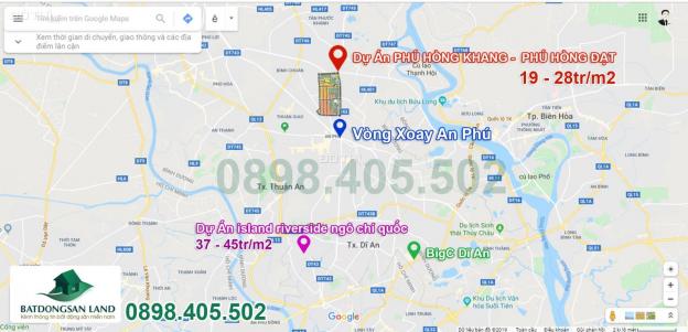 Dự án mới 3 mặt tiền Thuận An - Phú Hồng Khang 6,5ha 621 lô - Giá 19 tr/m2. 0898405502 12964479